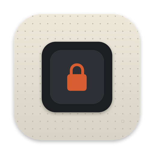 The deadkeys app icon: an orange padlock on a dark keycap.